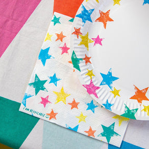 Birthday Brights Rainbow Star Plates