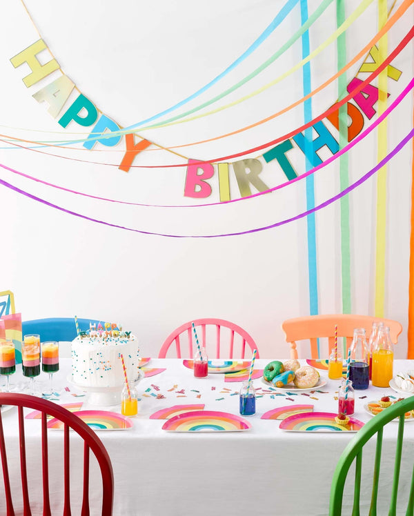 Birthday Brights Rainbow Happy Birthday Garland