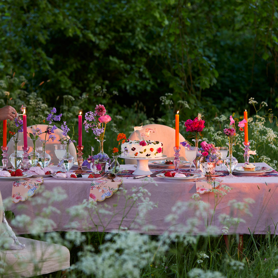 Orange and Pink Tall Wax Candles - POS Unit