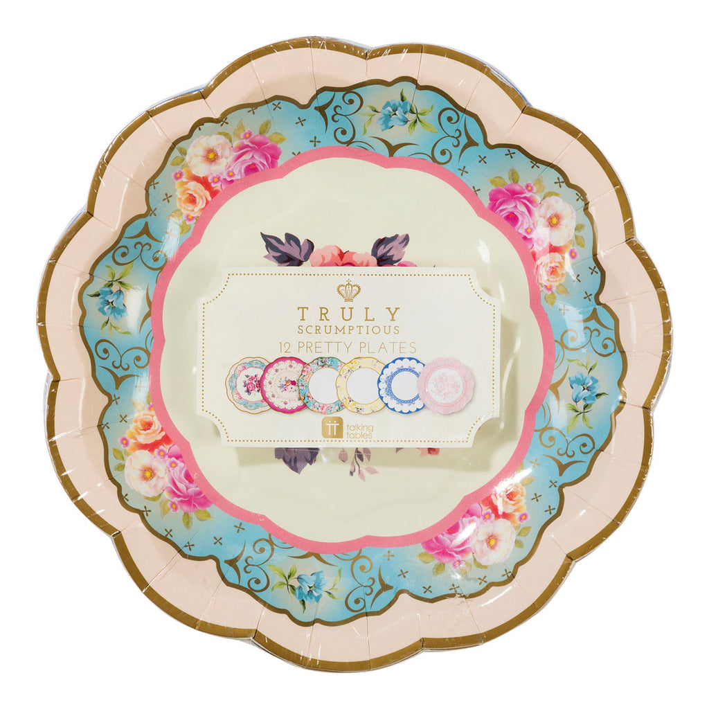 Truly Scrumptious Vintage Paper Plates, 12PK, 6 Designs