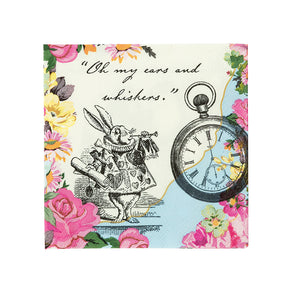 Alice in Wonderland Dainty Cocktail Paper Napkins - 20 Pack