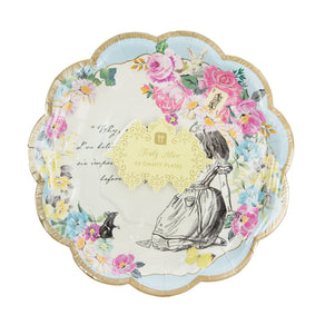 Alice in Wonderland Dainty Paper Plates - Pack of 24