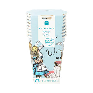 Image - Alice in Wonderland Paper Cups (Pack of 8) - Talking Tables