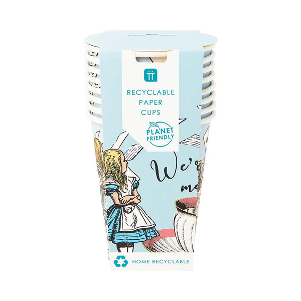 Truly Alice Blue Recyclable Paper Cups - 8 Pack