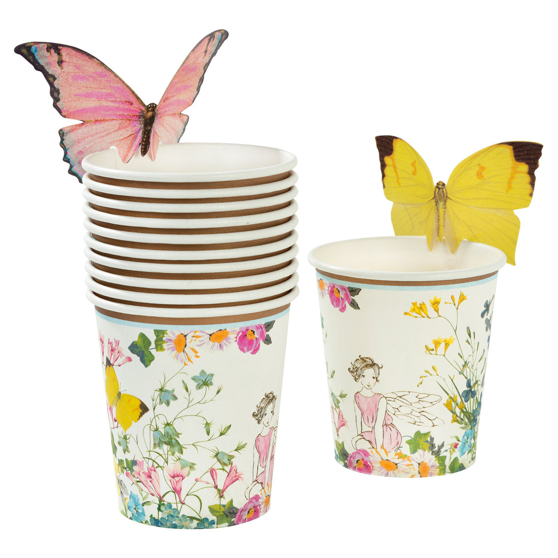 Truly Fairy Paper Cups with Butterfly Detail