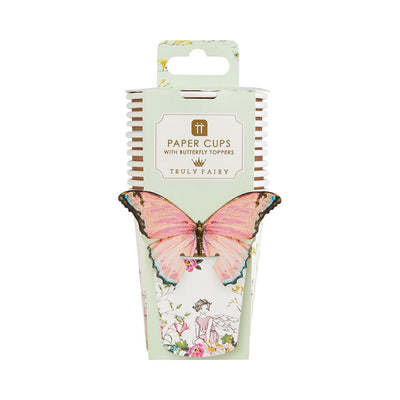 Image -Truly Fairy Paper Cups with Butterfly Detail