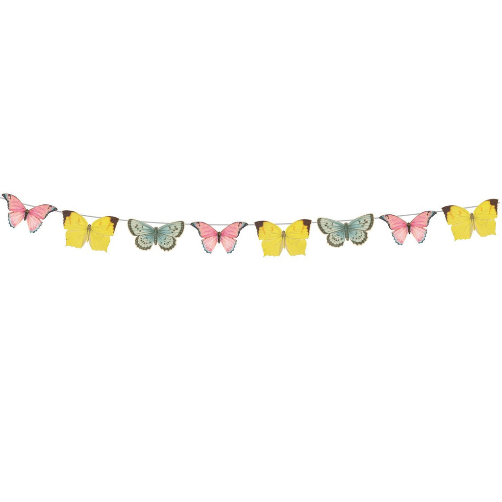 5m Pastel Butterfly Garland Decoration (Pack of 1) - Talking Tables