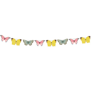 5m Pastel Butterfly Garland Decoration (Pack of 1) - Talking Tables