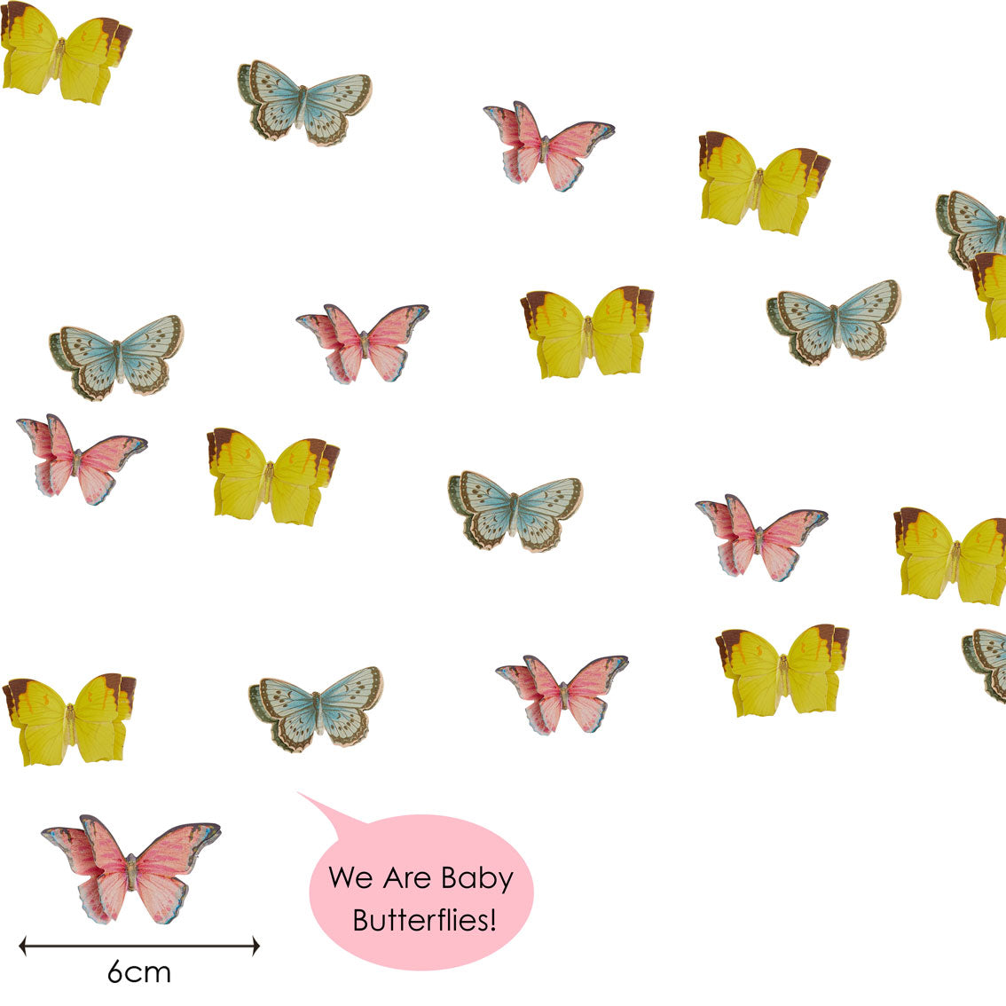 5m Pastel Butterfly Garland Decoration (Pack of 1) - Talking Tables