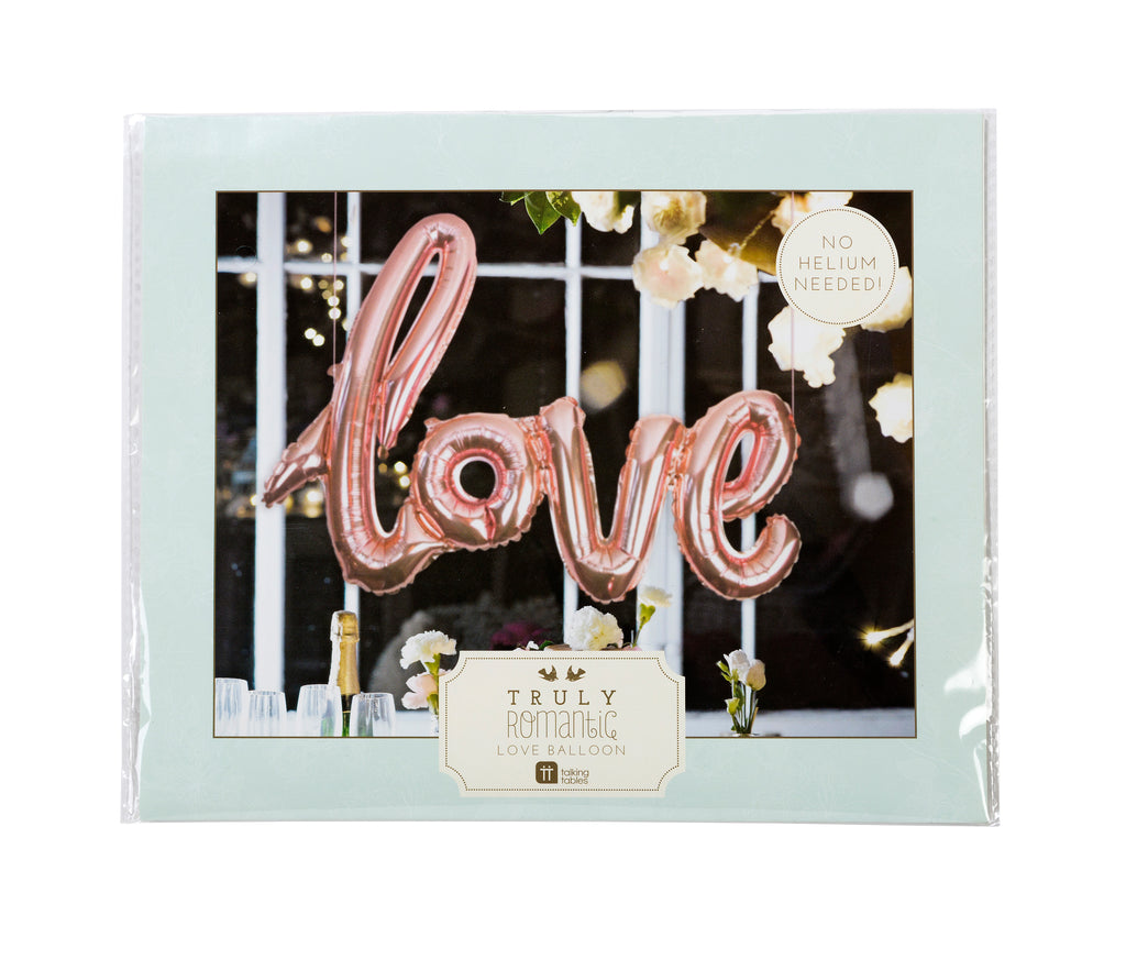 Talking Tables Truly Romantic Rose Gold Love Balloon