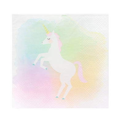 Image - Unicorn Pastel Recyclable Paper Napkins - 20 Pack