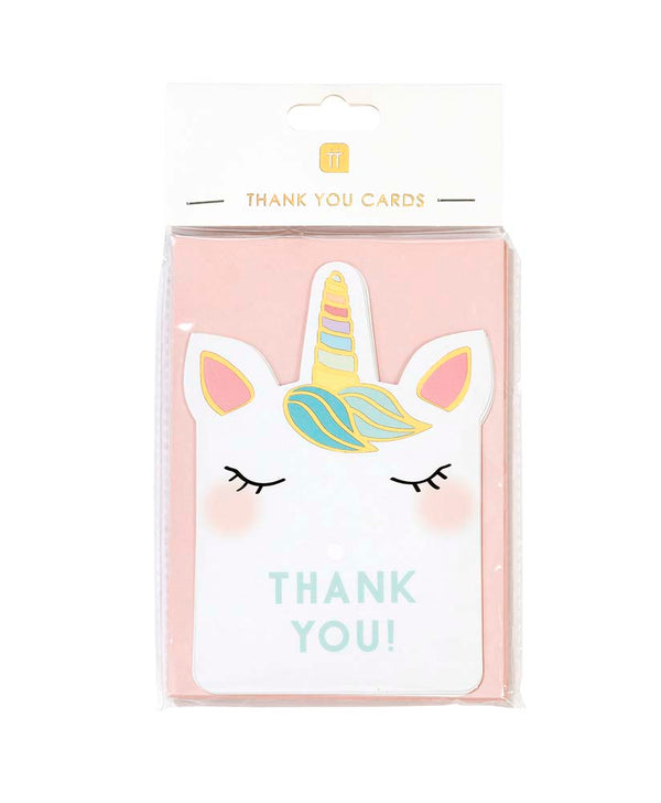 Talking Tables We Heart Unicorn Thank You Cards 8PK