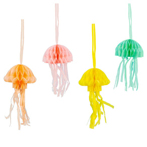 Make Waves Jellyfish Honeycomb Decorations - 8 Pack