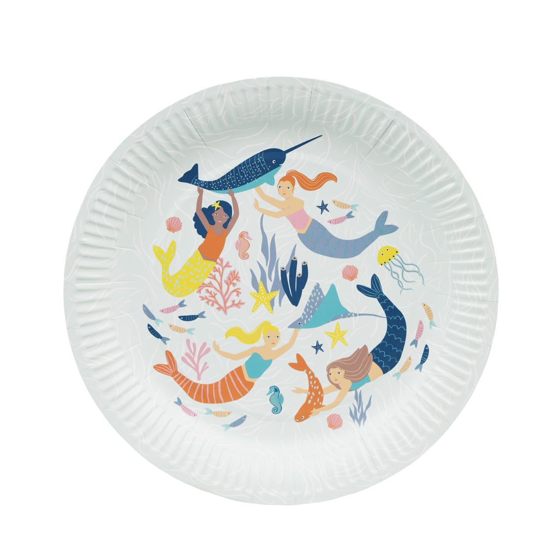 Make Waves Mermaid Paper Plates - 8 Pack