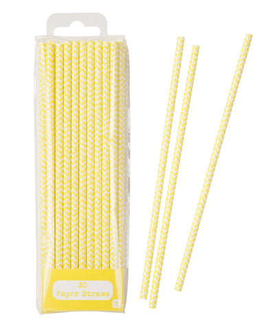 Talking Tables Image - Mix & Match Yellow Chevron Straws